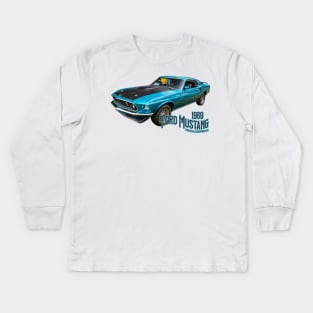 1969 Ford Mustang Mach 1 Fastback Kids Long Sleeve T-Shirt